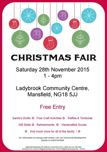 Christmas Fair at Ladybrook Community Centre, Ladybrook Enterprises Ltd ...