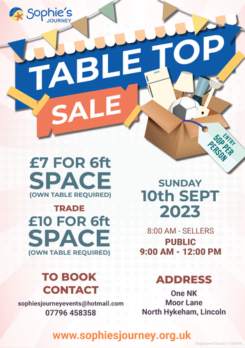 table top sale poster template